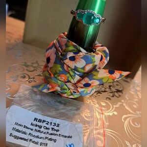 Bomb Party Natural Fusion Emerald Ring